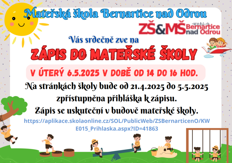 Zápis do MŠ
