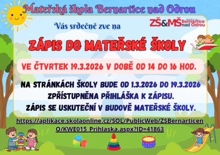 Zápis do MŠ 